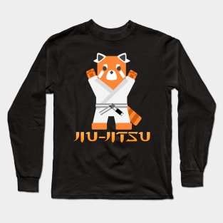 Jiu-Jitsu Panda -Gray White Belt- Long Sleeve T-Shirt